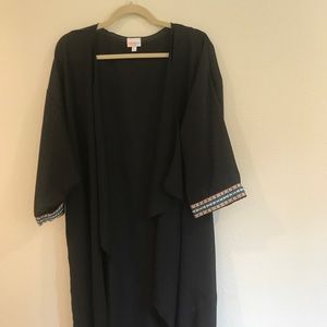 LuLaRoe “Shirley” Kimono cover up, Black Size L